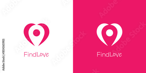 The find love logo design is unique and elegant