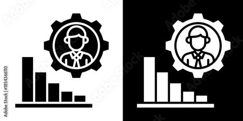 Stats  Icon Set White Style Collection