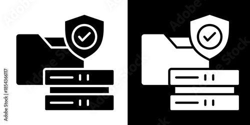 Data Security  Icon Set White Style Collection