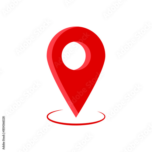 Free Download This set of 3d red map pointer icons includes vector navigation pins and GPS markers designed as travel location symbols for web and business map point sign illustrations - GFXLoad