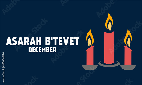 Concept of the Jewish fast day of Asarah B'Tevet. Commemorative candles with the Star of David and a prayer book for the tenth of Tevet.
