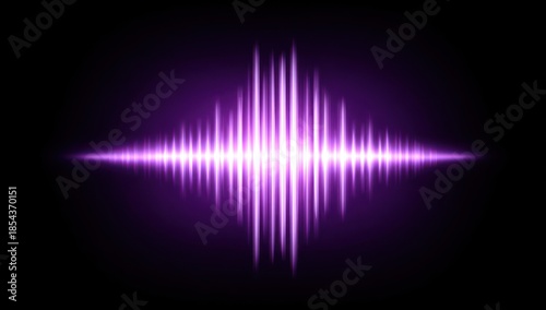 Wallpaper Mural Abstract purple audio wave illustration on dark background Torontodigital.ca