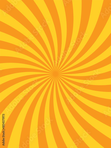 オレンジ色のスパイラルな背景のベクターイラスト