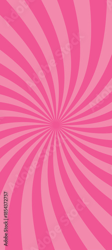 ピンク色の集中線の背景イラスト