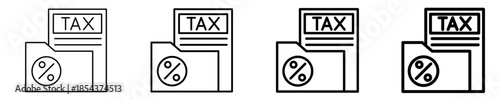 Tax File Icon Set Different Style Collection