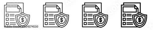 Secure Finance Icon Set Different Style Collection