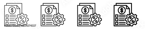 Financial Report Icon Set Different Style Collection