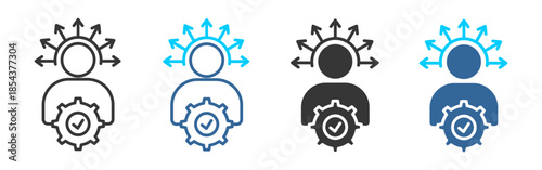 outcome icon set multiple style collection	
