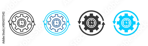 alignment icon set multiple style collection	
