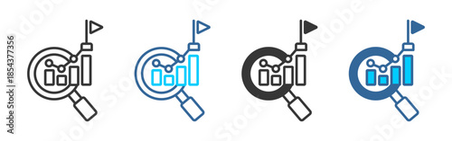 monitoring  icon set multiple style collection	
