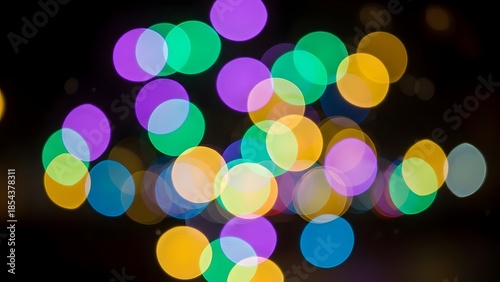 Colorful Bokeh Lights Abstract Background with Soft Focus.