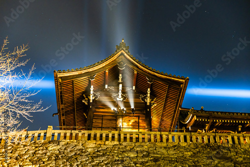 Spring illuminations at Kiyomizu-dera Temple