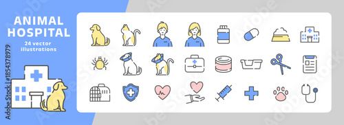 動物と医療のアイコンセット