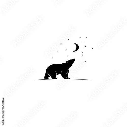 Lunar Bear Silhouette