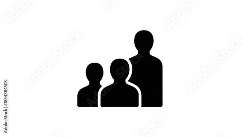 Group of People or Community Silhouette Icon.