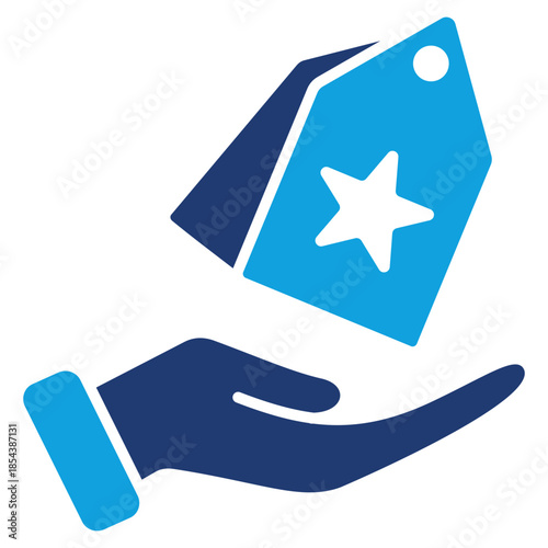 Branding Flat Blue Icon Vector Illustration