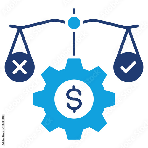 Business Ethics Flat Blue Icon Vector Illustration