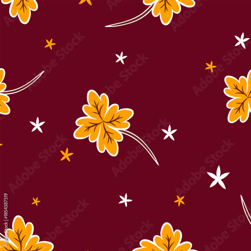 Flower abstract seamless pattern design background suitable for home decore and wallpaper purpose

