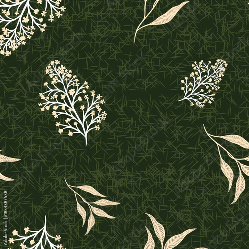 Flower abstract seamless pattern design background suitable for home decore and wallpaper purpose

