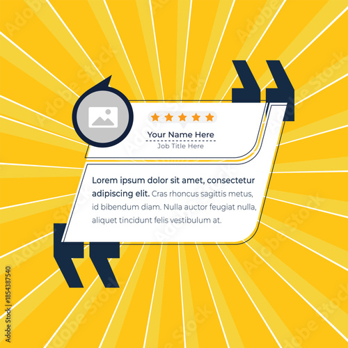 Client feedback social media post template. Customer feedback testimonial social media post web banner bundle design.EPS10.