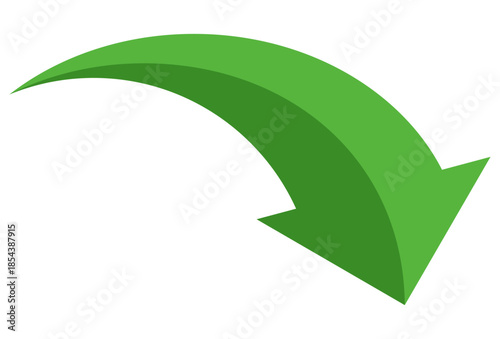 Green arrow vector icon showing direction symbol with flat style design. Jump icon
