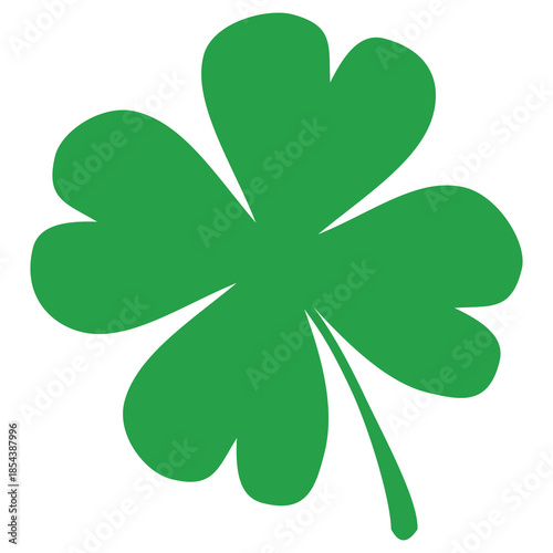 Clover leaf illustration in flat style. Clover leaf vector design symbolizes trust, hope, love, and good luck.	
