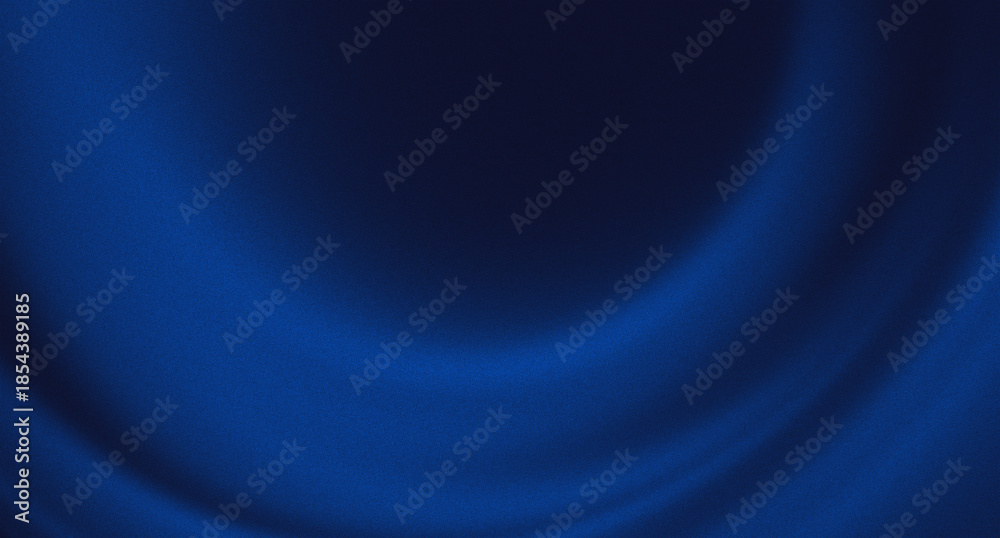Obraz premium blue background. Gradation from bright cobalt blue to navy blue with futuristic elegant concentric curved shapes and grainy noise texture