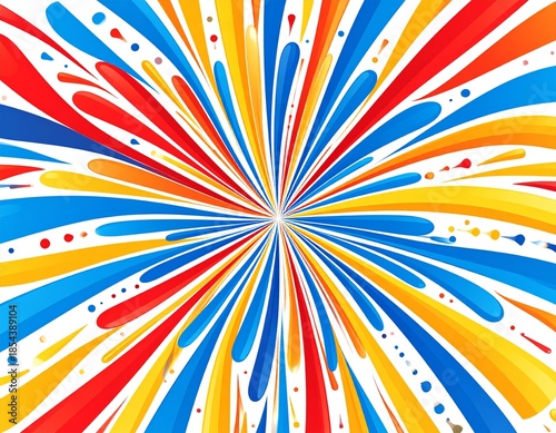 Bursting kaleidoscopic star shape composition