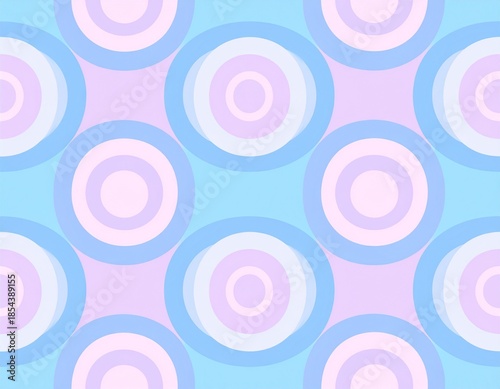 Retro concentric circles pattern in pastel