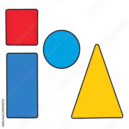 Shapes on white background 