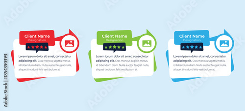 Client feedback social media post template. Customer feedback testimonial social media post web banner bundle design.