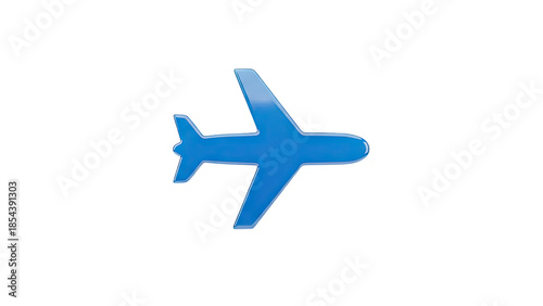 Wallpaper Mural 3D Blue airplane icon transparent background Torontodigital.ca