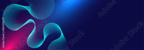 Futuristic Digital Wave Background with Glowing Blue Lines for technology, artificial intelligence, innovation, data flow, and modern digital presentations. Perfect for websites, banners, apps etc