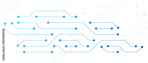 Abstract digital background with blue technology circuit board texture. Electronic motherboard communication and engineering concept