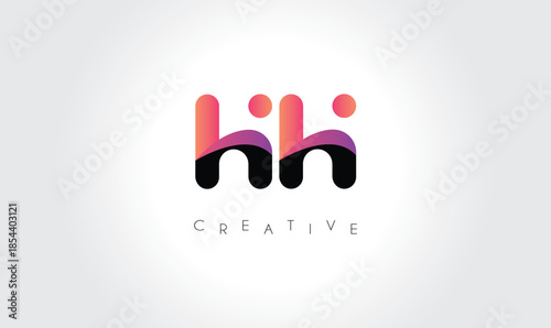 HH Modern Gradient Abstract Logo – Creative Rounded Lettermark Branding Design