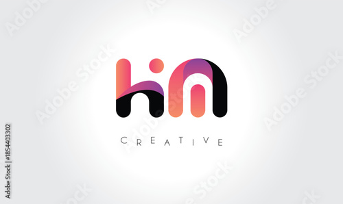HM Modern Gradient Abstract Logo – Creative Rounded Lettermark Branding Design