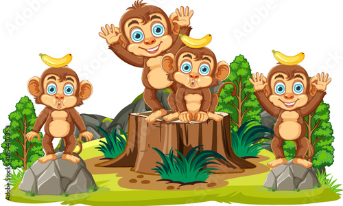 monkey and banana for children smart