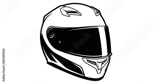 Sleek Motorcycle Helmet with Tinted Visor Offering Superior Safety and Style