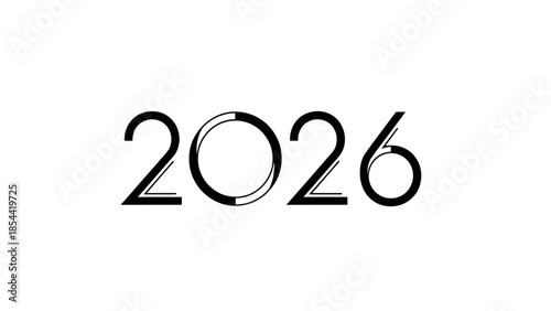 Stylish minimalist modern typography of the year 2026