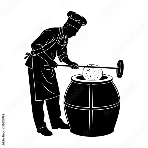 illustration of a man holding a drum