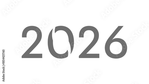 The year 2026 presented in a clean, modern graphic design with a simple aesthetic
