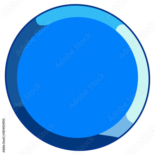 Illustration of a Blue Circle button or plate.