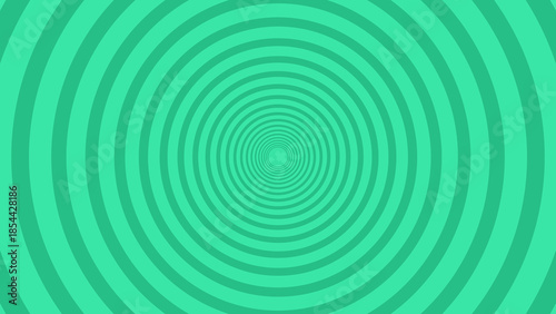Turquoise Concentric Circle Tunnel Pattern Background