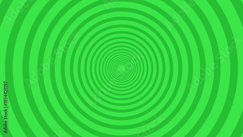Green Concentric Circle Tunnel Pattern Background