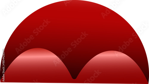 Red Glossy Page Curl Sticker Shapes on Transparent Background – Folded Corner Peel Stickers, Curled Paper Label Elements Isolated (Vector Illustration)