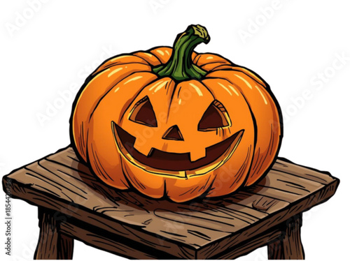 halloween pumpkin on white background