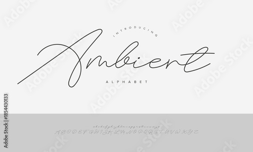 Ambient Stylish Signature Script Font Vector For Photography Watermark Logo