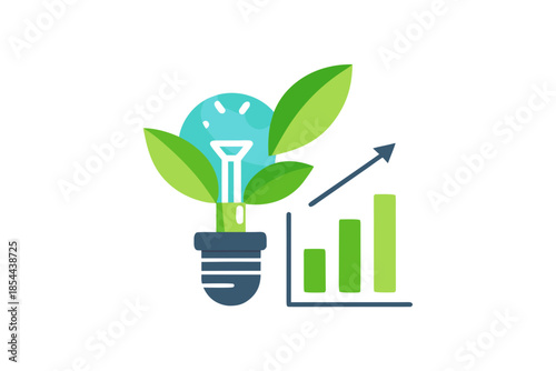 eco startup innovation idea icon