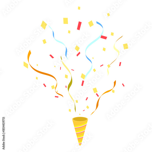 華やかに放たれたパーティークラッカー