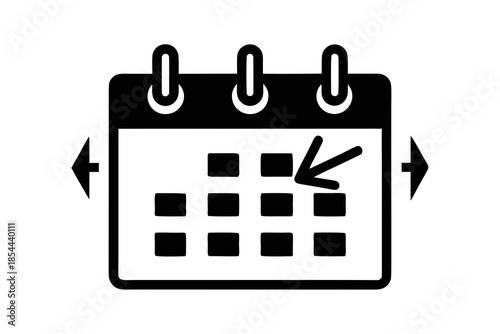 calendar with select arrow icon